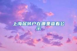 上海居转户在哪里查看公示