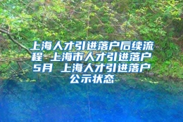 上海人才引进落户后续流程 上海市人才引进落户5月 上海人才引进落户公示状态