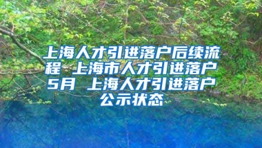 上海人才引进落户后续流程 上海市人才引进落户5月 上海人才引进落户公示状态