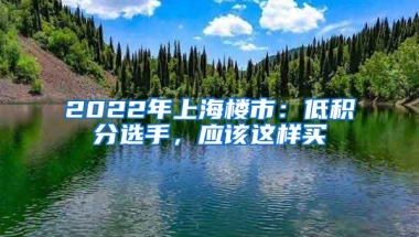 2022年上海楼市：低积分选手，应该这样买