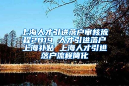 上海人才引进落户审核流程2019 人才引进落户上海补贴 上海人才引进落户流程简化