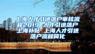 上海人才引进落户审核流程2019 人才引进落户上海补贴 上海人才引进落户流程简化