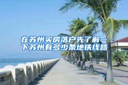 在苏州买房落户先了解一下苏州有多少条地铁线路