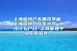 上海居转户去哪改学籍 上海居转户后生小孩 小孩什么户口 工商管理中级职称居转户