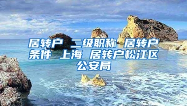 居转户 二级职称 居转户条件 上海 居转户松江区公安局