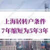 上海居转户条件7年缩短为5年3年！惊喜来得太突然