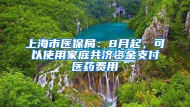 上海市医保局：8月起，可以使用家庭共济资金支付医药费用