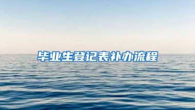 毕业生登记表补办流程