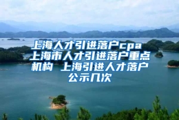 上海人才引进落户cpa 上海市人才引进落户重点机构 上海引进人才落户公示几次