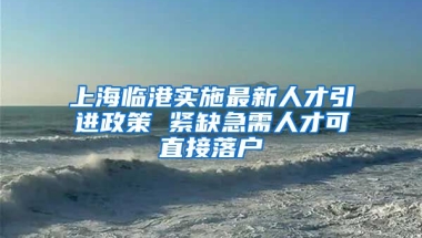 上海临港实施最新人才引进政策 紧缺急需人才可直接落户