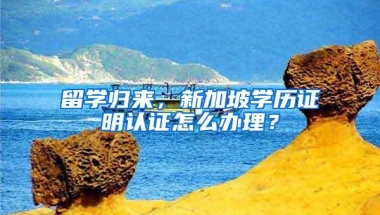 留学归来，新加坡学历证明认证怎么办理？