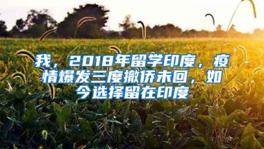 我，2018年留学印度，疫情爆发三度撤侨未回，如今选择留在印度