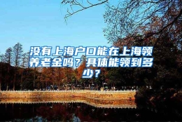 没有上海户口能在上海领养老金吗？具体能领到多少？