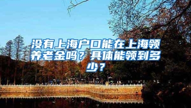 没有上海户口能在上海领养老金吗？具体能领到多少？