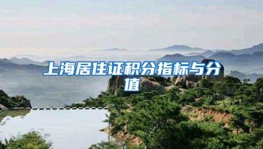 上海居住证积分指标与分值