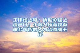 工作地上海；协助办理上海户口；中核八所科技有限公司招聘人力资源部主任