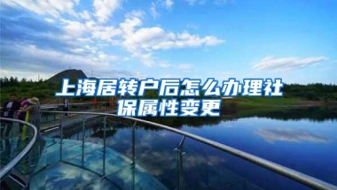 上海居转户后怎么办理社保属性变更