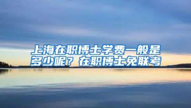 上海在职博士学费一般是多少呢？在职博士免联考