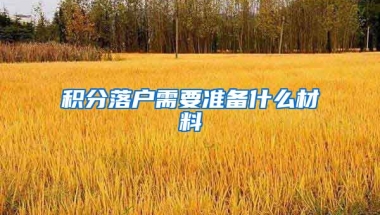 积分落户需要准备什么材料