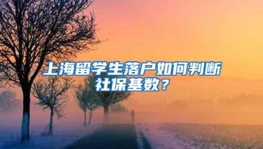 上海留学生落户如何判断社保基数？