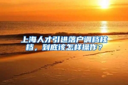 上海人才引进落户调档核档，到底该怎样操作？