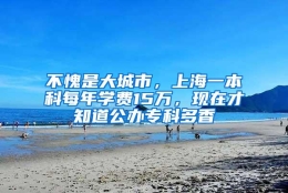 不愧是大城市，上海一本科每年学费15万，现在才知道公办专科多香