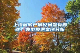 上海居转户常见问题有哪些？典型被退案例分析