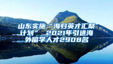 山东实施“海归英才汇聚计划” 2021年引进海外留学人才2908名