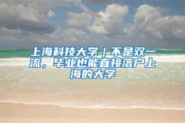 上海科技大学｜不是双一流，毕业也能直接落户上海的大学