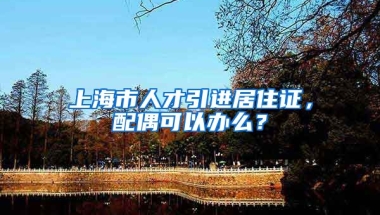 上海市人才引进居住证，配偶可以办么？