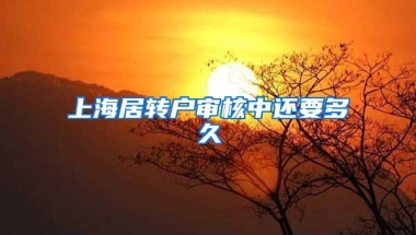 上海居转户审核中还要多久