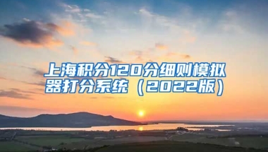 上海积分120分细则模拟器打分系统（2022版）