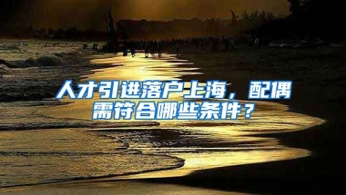 人才引进落户上海，配偶需符合哪些条件？