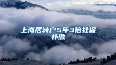 上海居转户5年3倍社保补缴