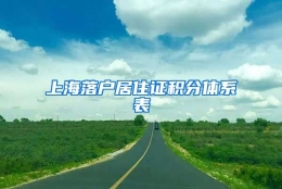 上海落户居住证积分体系表