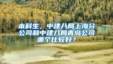 本科生，中建八局上海分公司和中建八局青岛公司哪个比较好？