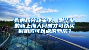 购房积分政策下，刚毕业的新上海人何时才可以买到稍微可以点的新房？