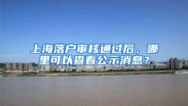 上海落户审核通过后，哪里可以查看公示消息？