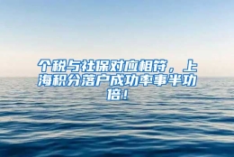 个税与社保对应相符，上海积分落户成功率事半功倍！