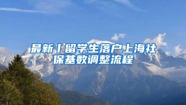 最新丨留学生落户上海社保基数调整流程