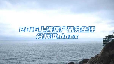 2016上海落户研究生评分标准.docx