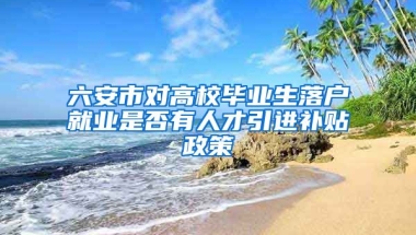 六安市对高校毕业生落户就业是否有人才引进补贴政策