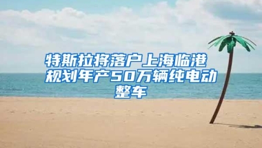 特斯拉将落户上海临港 规划年产50万辆纯电动整车