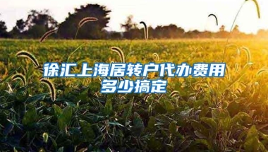 徐汇上海居转户代办费用多少搞定