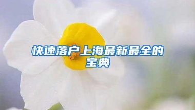 快速落户上海最新最全的宝典