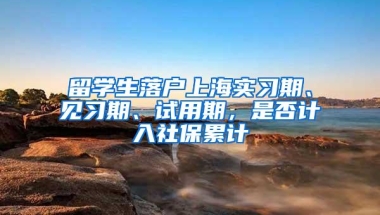 留学生落户上海实习期、见习期、试用期，是否计入社保累计