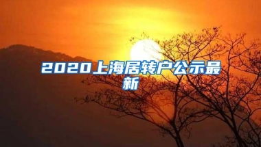 2020上海居转户公示最新