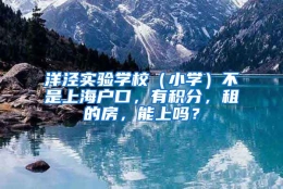 洋泾实验学校（小学）不是上海户口，有积分，租的房，能上吗？