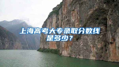 上海高考大专录取分数线是多少？