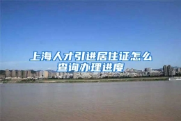 上海人才引进居住证怎么查询办理进度